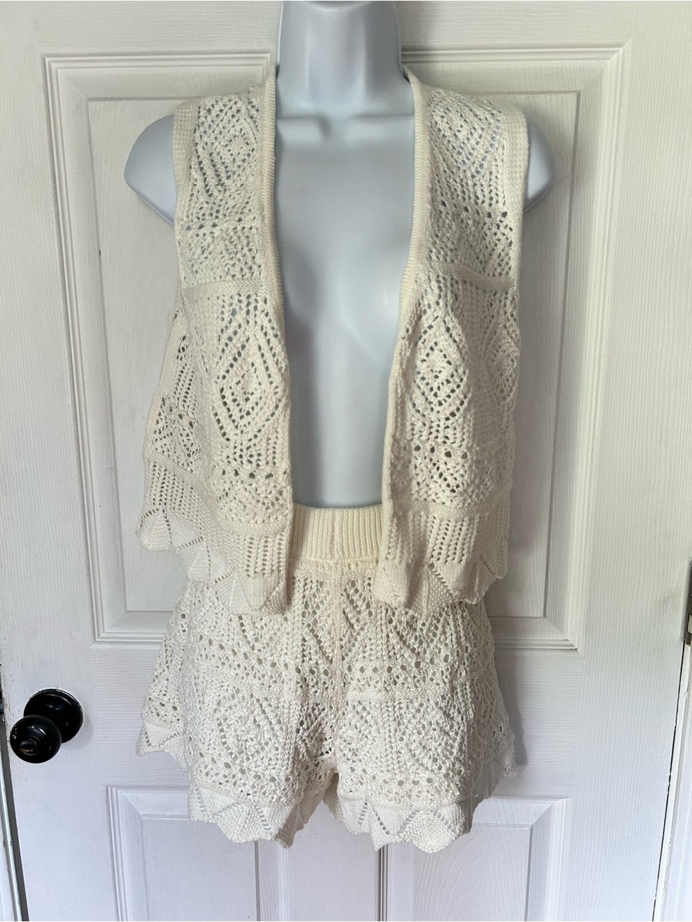 A New Day Crochet Two-Piece Short & Vest Set - Size XS - Picture 2 of 7